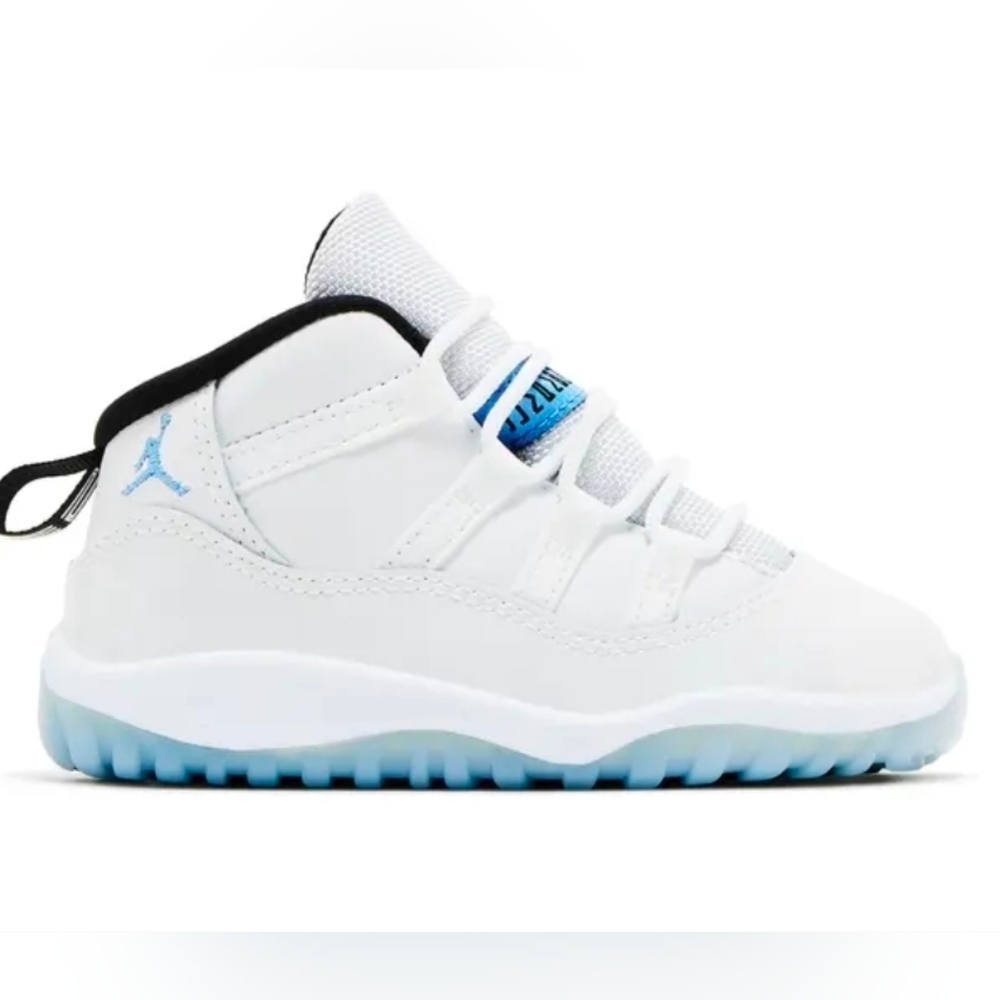 Jordan 11 RETRO Toddler White and Light Blue Sneakers